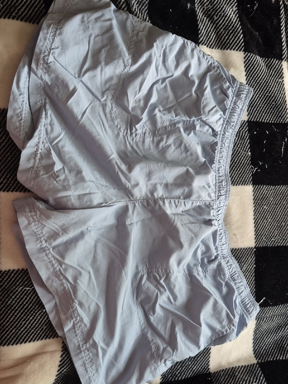 Columbia Light Blue Outdoor Shorts with Teal Stripe